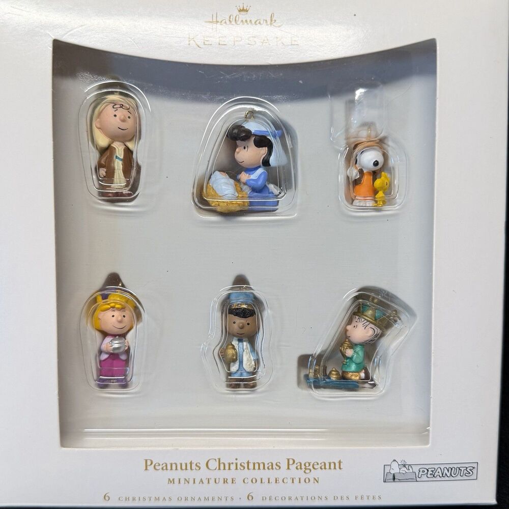 Hallmark Keepsake Peanuts Christmas Pageant Miniature Ornament Set 2006 NIB